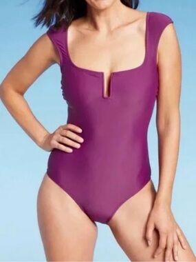 NWT Shade and Shore Purple One Piece M